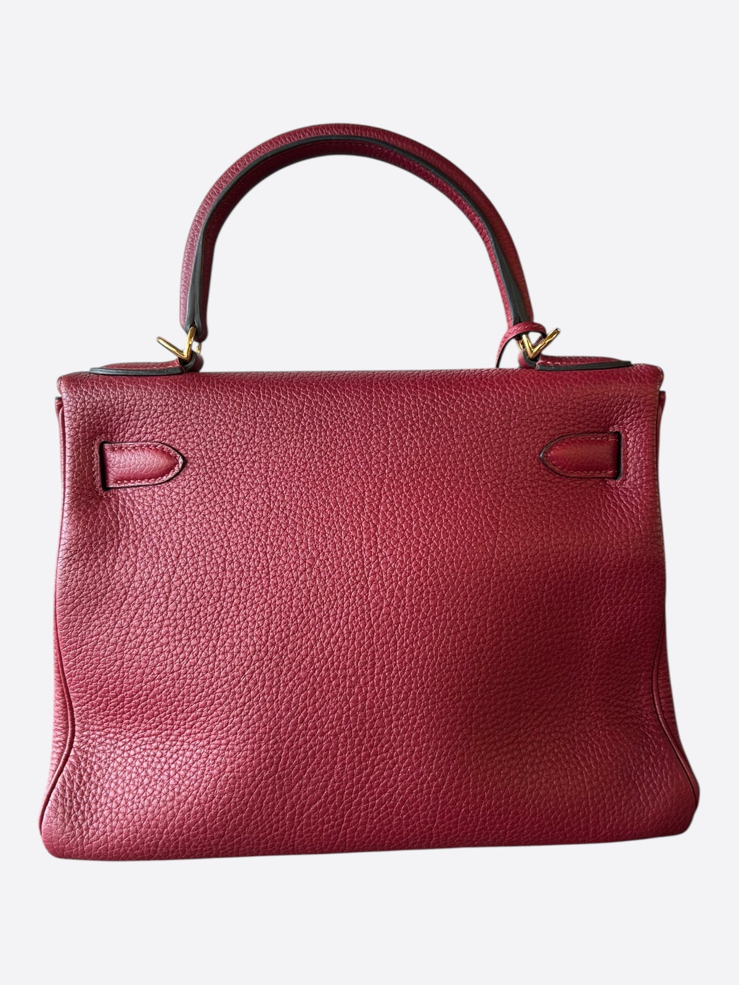 Hermes Red Togo & Gold Hardware Kelly 28
