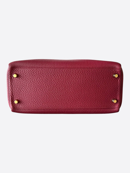 Hermes Red Togo & Gold Hardware Kelly 28