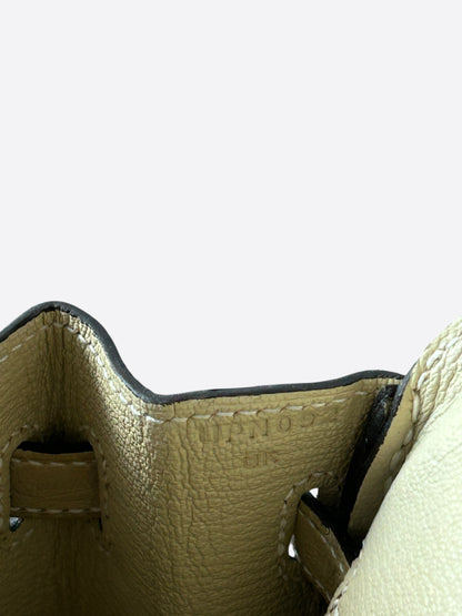 Hermes Sesame Ostrich & Gold Hardware Birkin 25