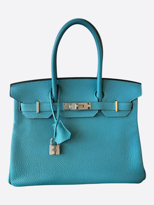 Hermes Blue Togo & Palladium Hardware Birkin 30