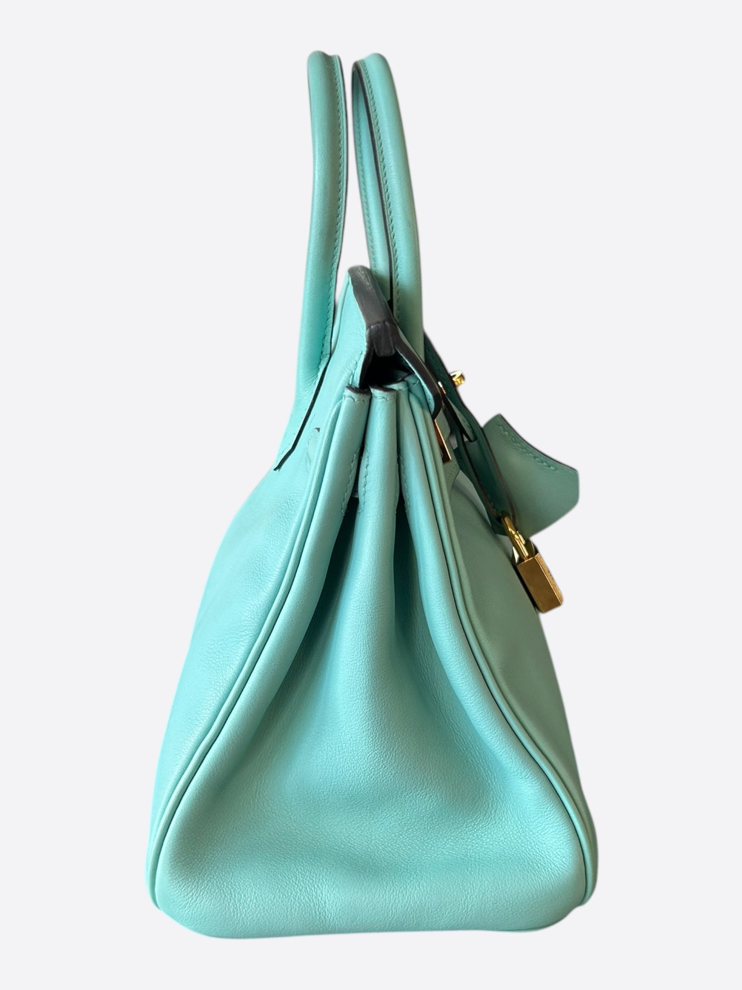 Hermes Tiffany Blue Swift & Gold Hardware Birkin 25