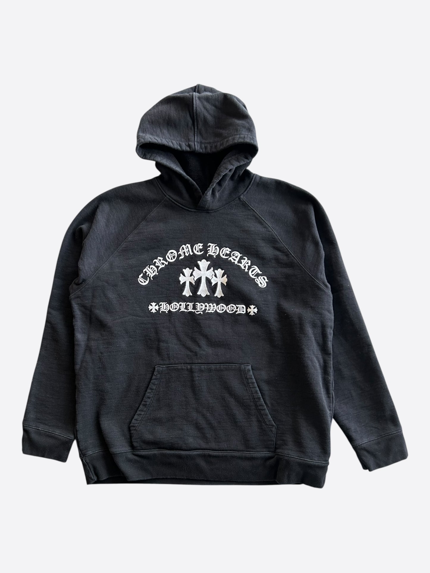 Chrome Hearts Black & White Triple Cross Embroidered Hoodie
