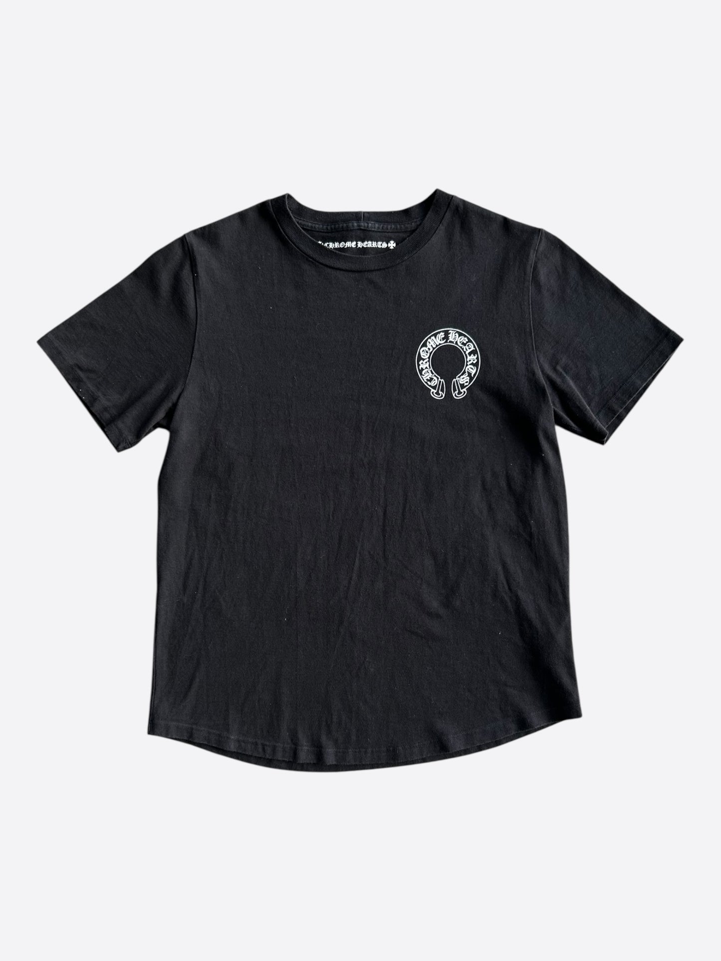 Chrome Hearts Black & White Horseshoe Logo T-Shirt