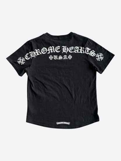 Chrome Hearts Black & White Horseshoe Logo T-Shirt