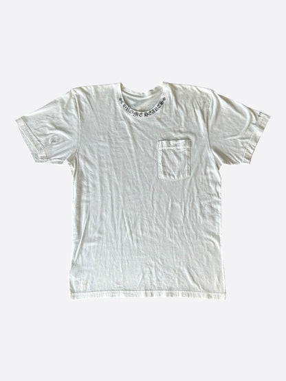 Chrome Hearts White & Black Neck Logo T-Shirt