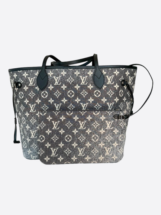 Louis Vuitton Denim Grey & White Neverfull MM