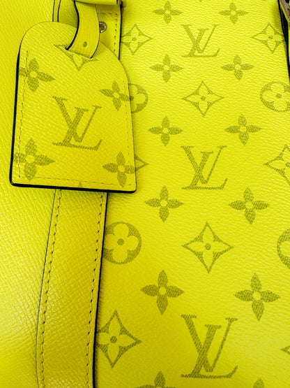 Louis Vuitton Yellow Taigarama Monogram Keepall 50