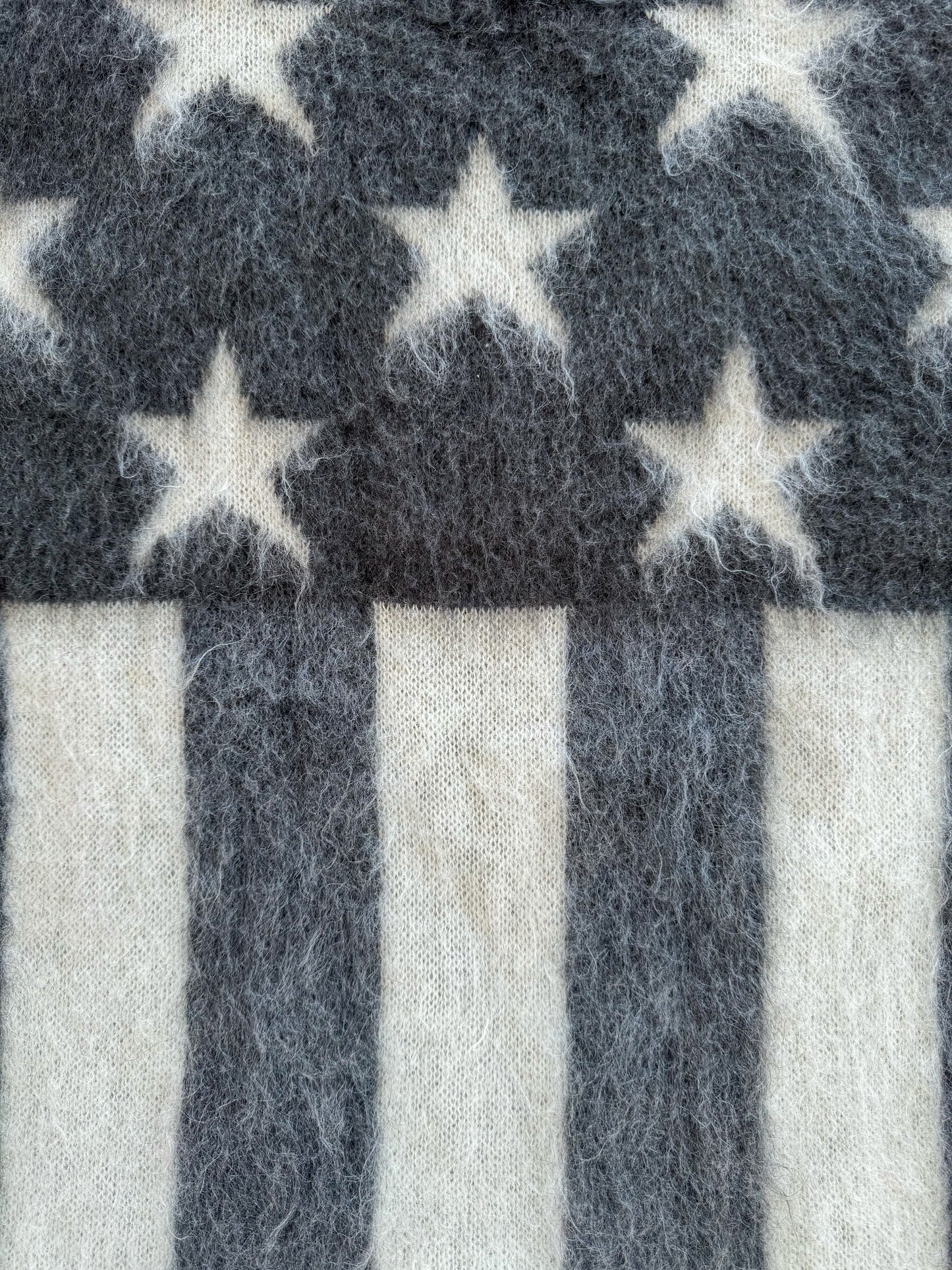 Louis Vuitton Grey & White USA Flag Mohair Sweater