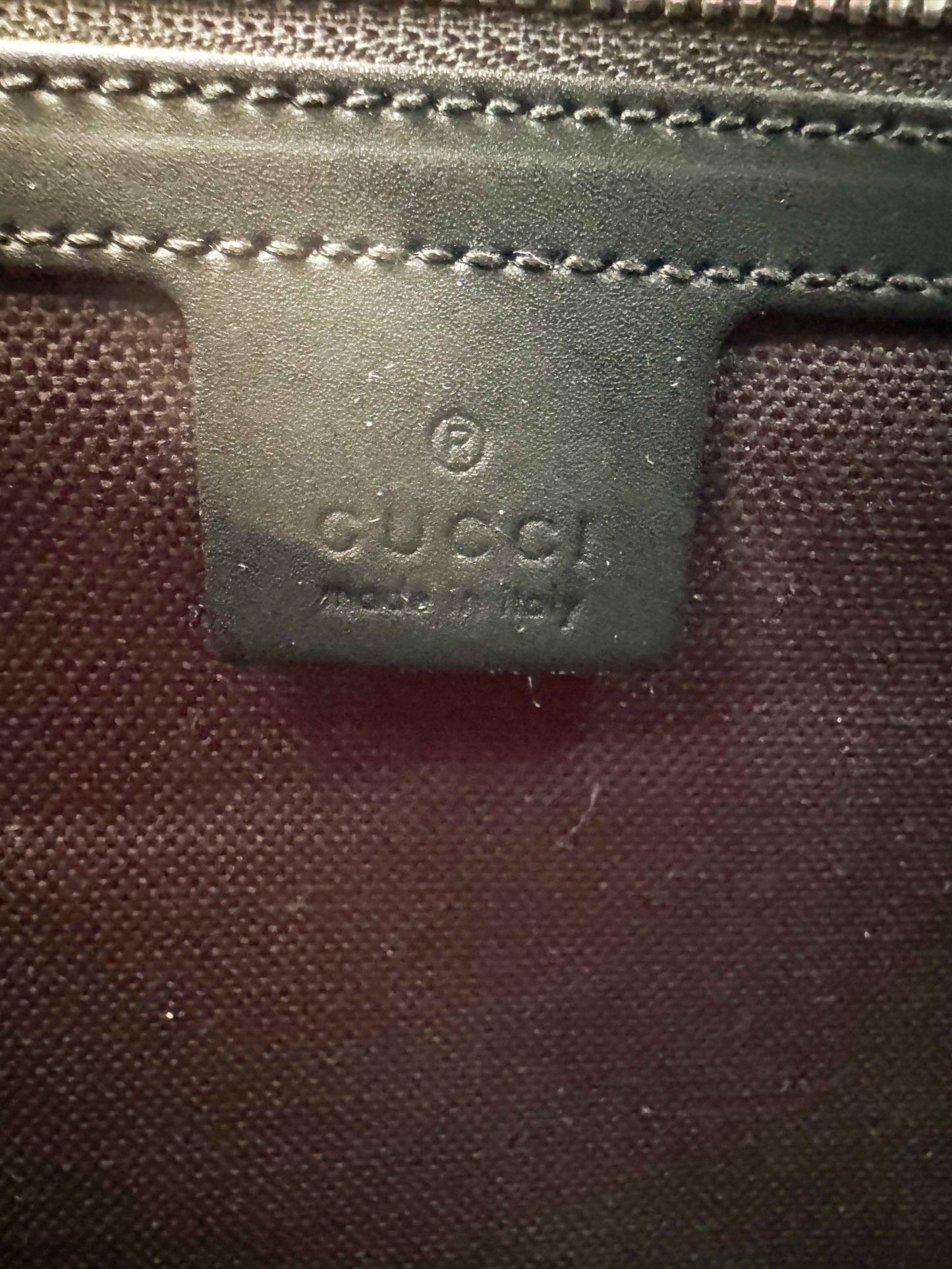 Gucci Black GG Monogram Large Messenger Bag