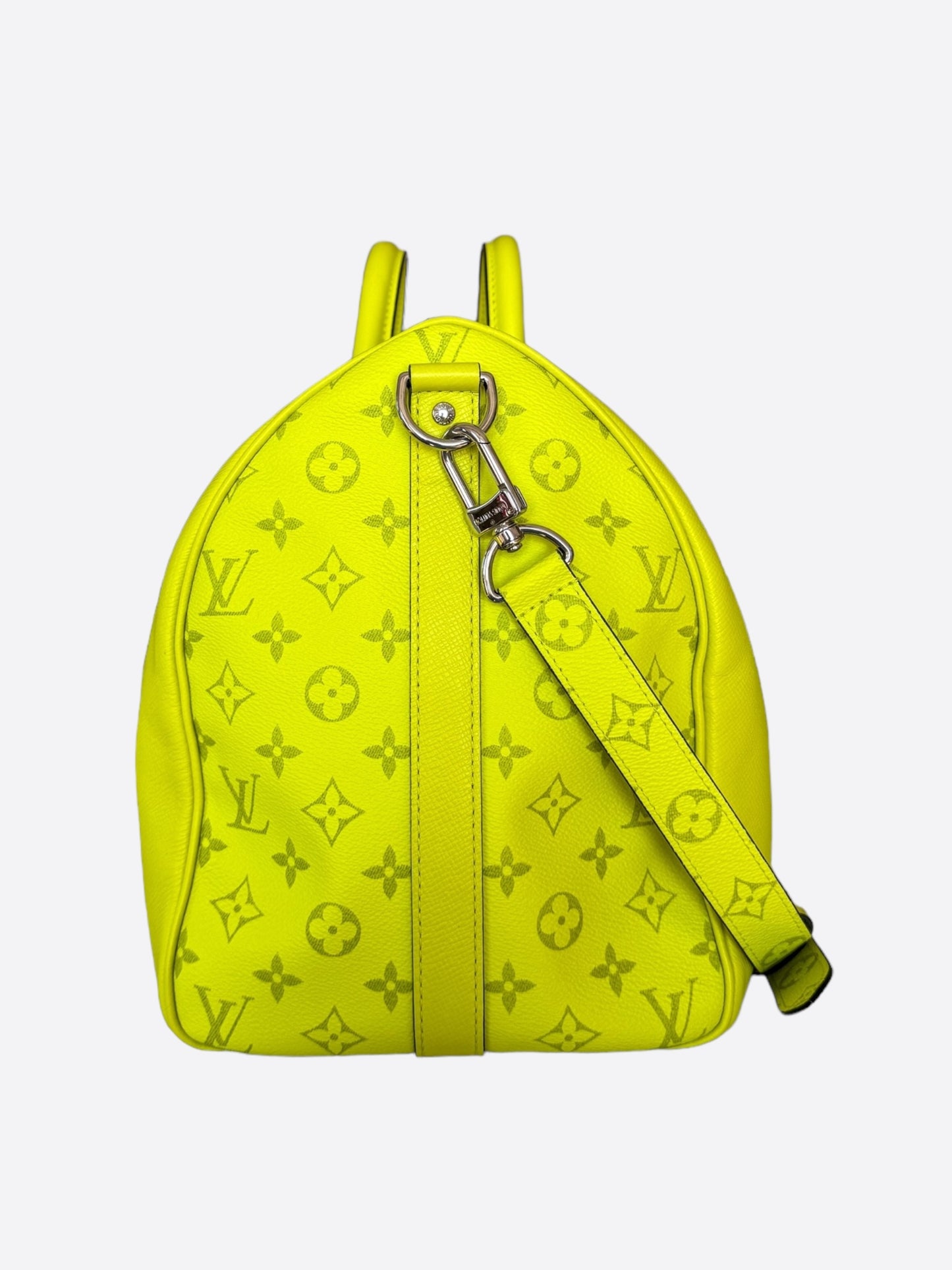 Louis Vuitton Yellow Taigarama Monogram Keepall 50