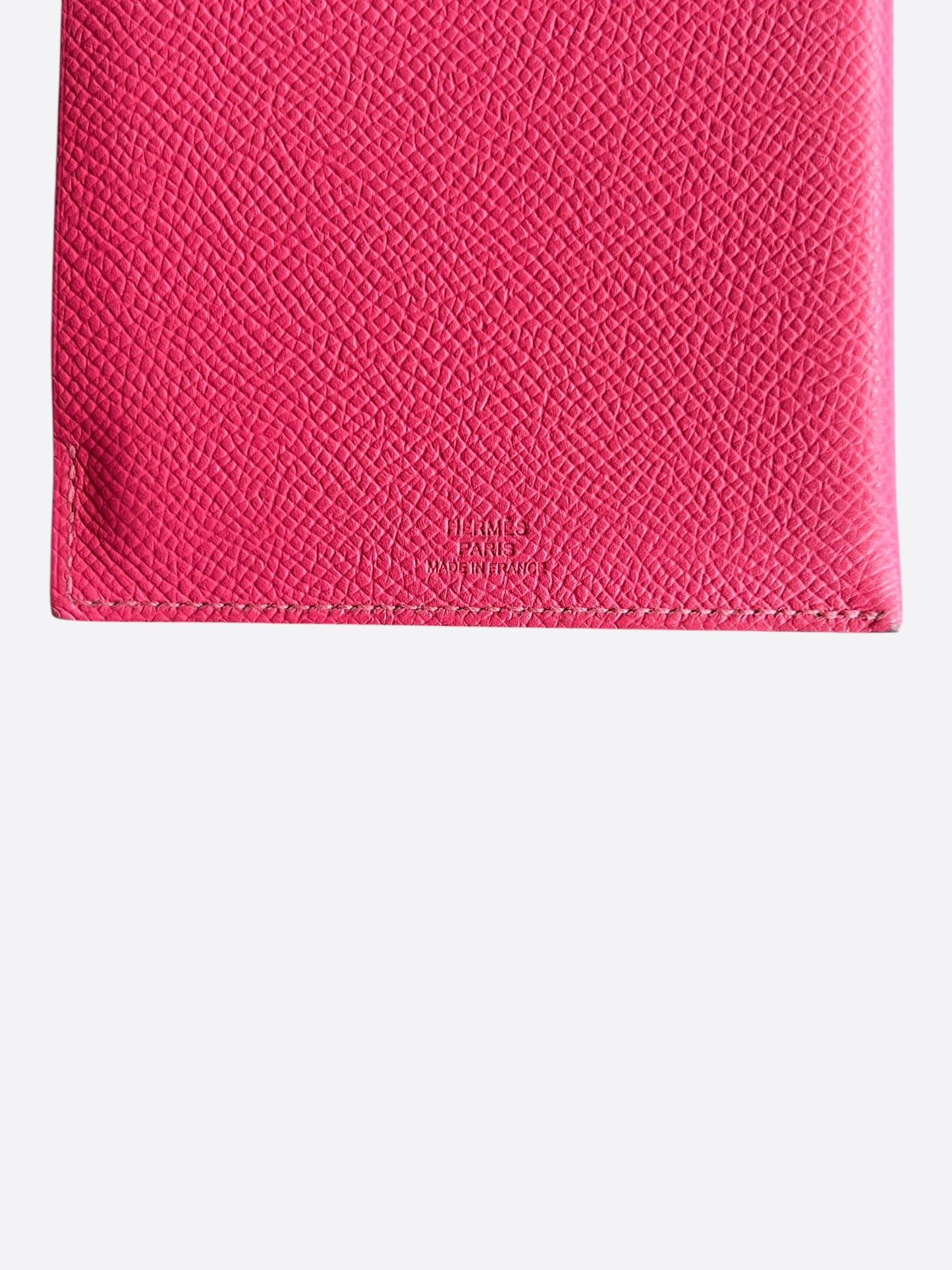Hermes Pink Epsom Tarmac Passport Holder