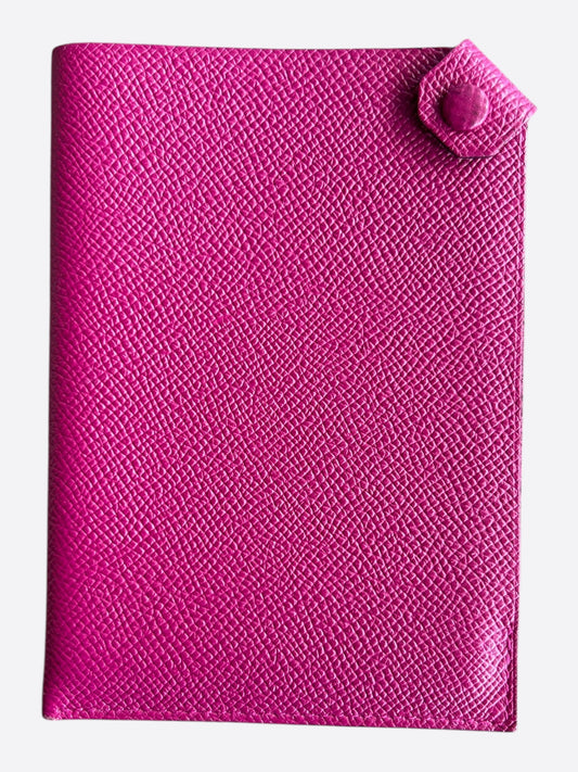 Hermes Purple Epsom Tarmac Passport Holder