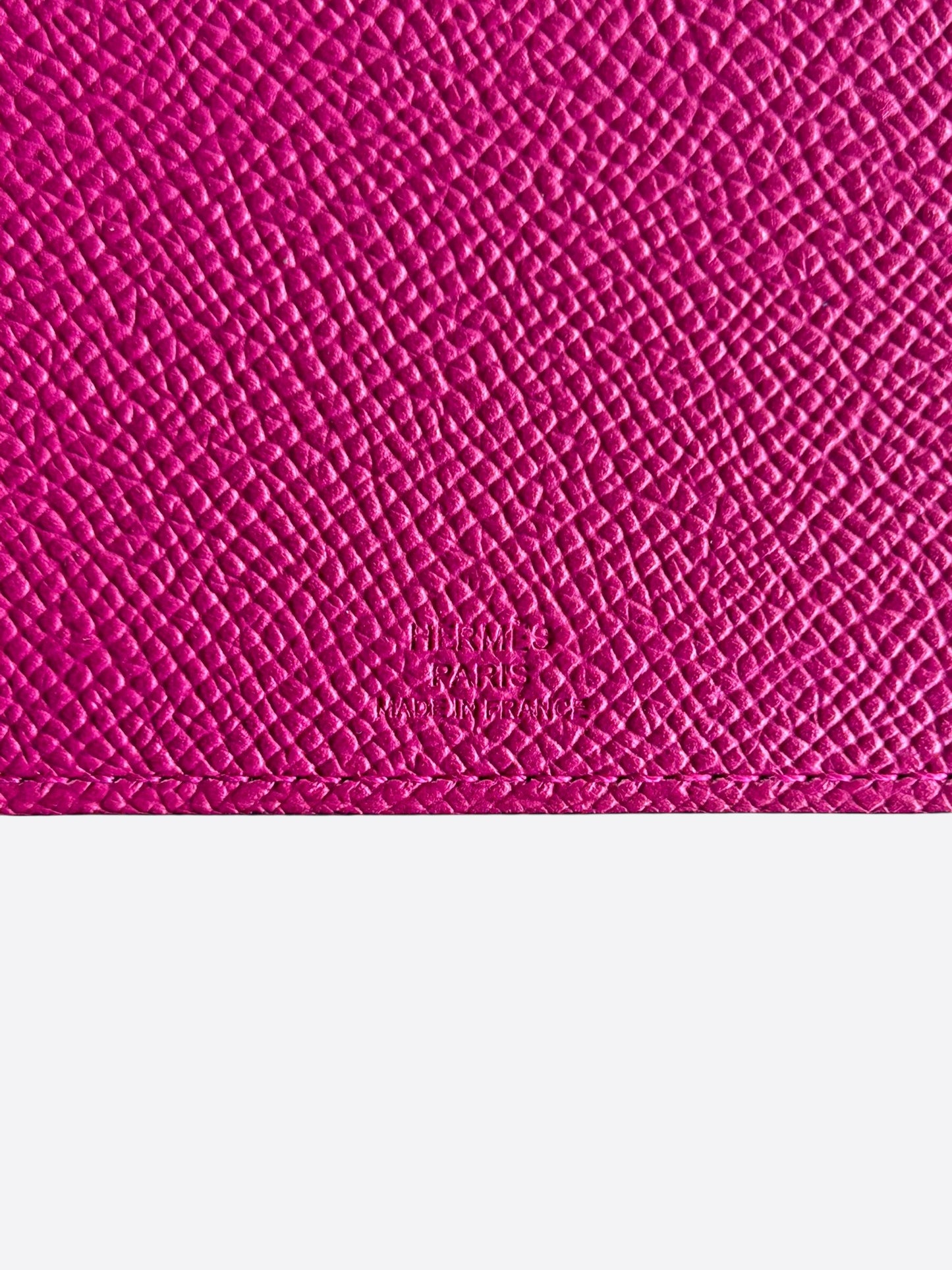 Hermes Purple Epsom Tarmac Passport Holder