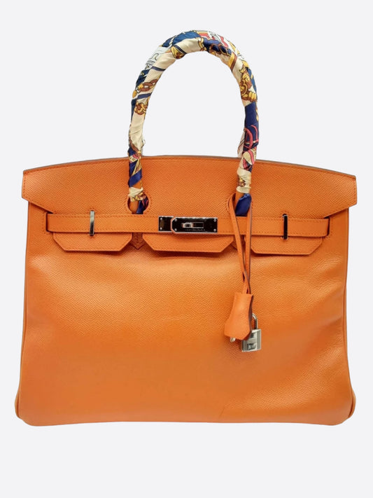 Hermes Orange Epsom Birkin 35