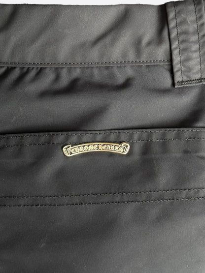 Chrome Hearts Black Nylon & Leather Carpenter Pants