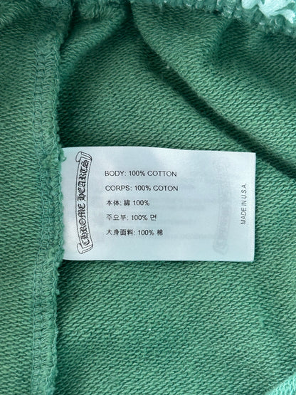 Chrome Hearts Green, White & Black Horseshoe Logo Cross Jacquard Sweatpants