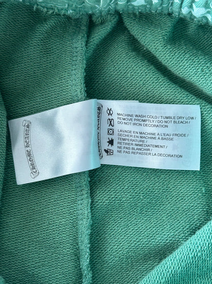 Chrome Hearts Green, White & Black Horseshoe Logo Cross Jacquard Sweatpants