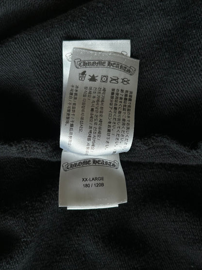 Chrome Hearts Black & White Cross Jacquard Horseshoe Logo Zip Up Hoodie