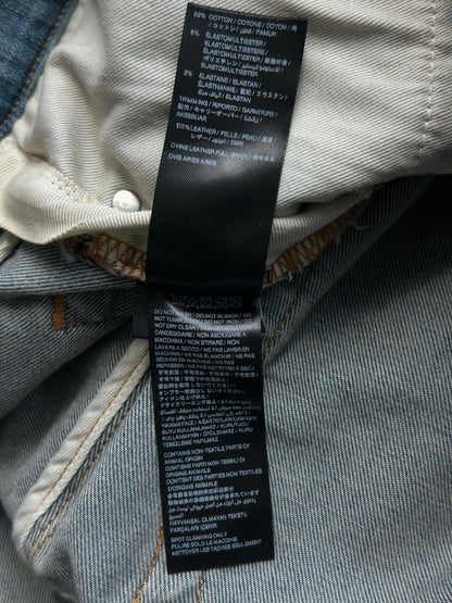 Amiri Antique Indigo Hollywood Logo Thrasher Jeans