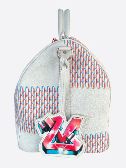 Louis Vuitton White Damier Spray Keepall 50