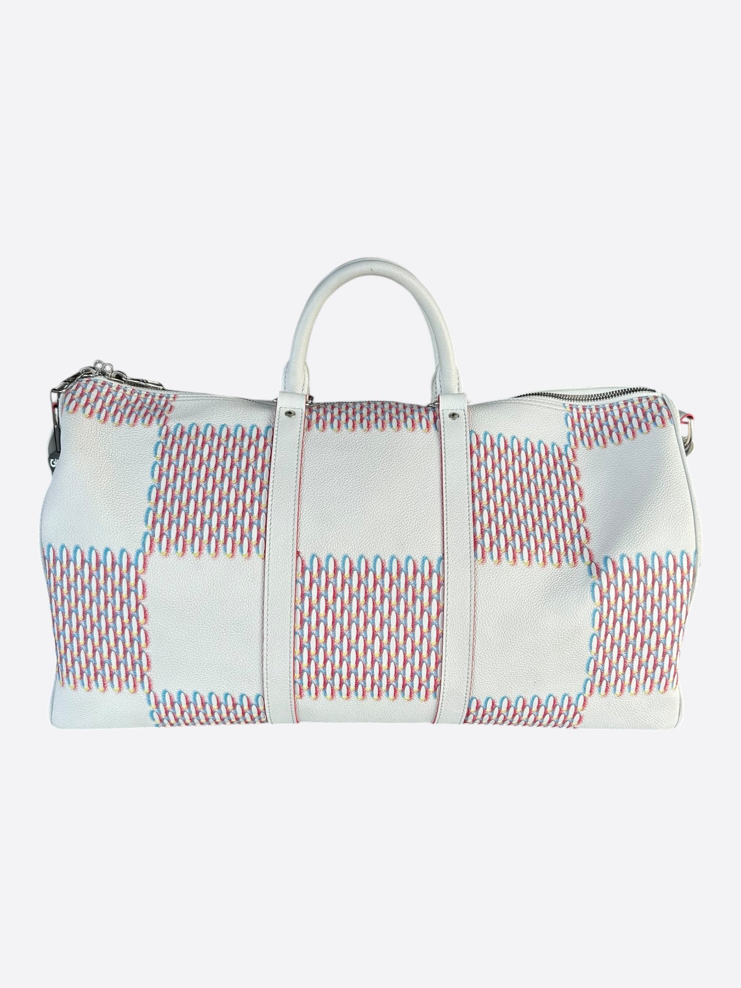 Louis Vuitton White Damier Spray Keepall 50