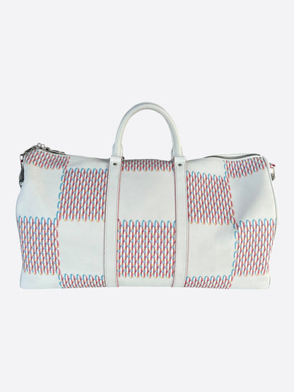 Louis Vuitton White Damier Spray Keepall 50