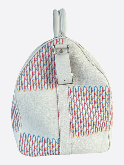 Louis Vuitton White Damier Spray Keepall 50