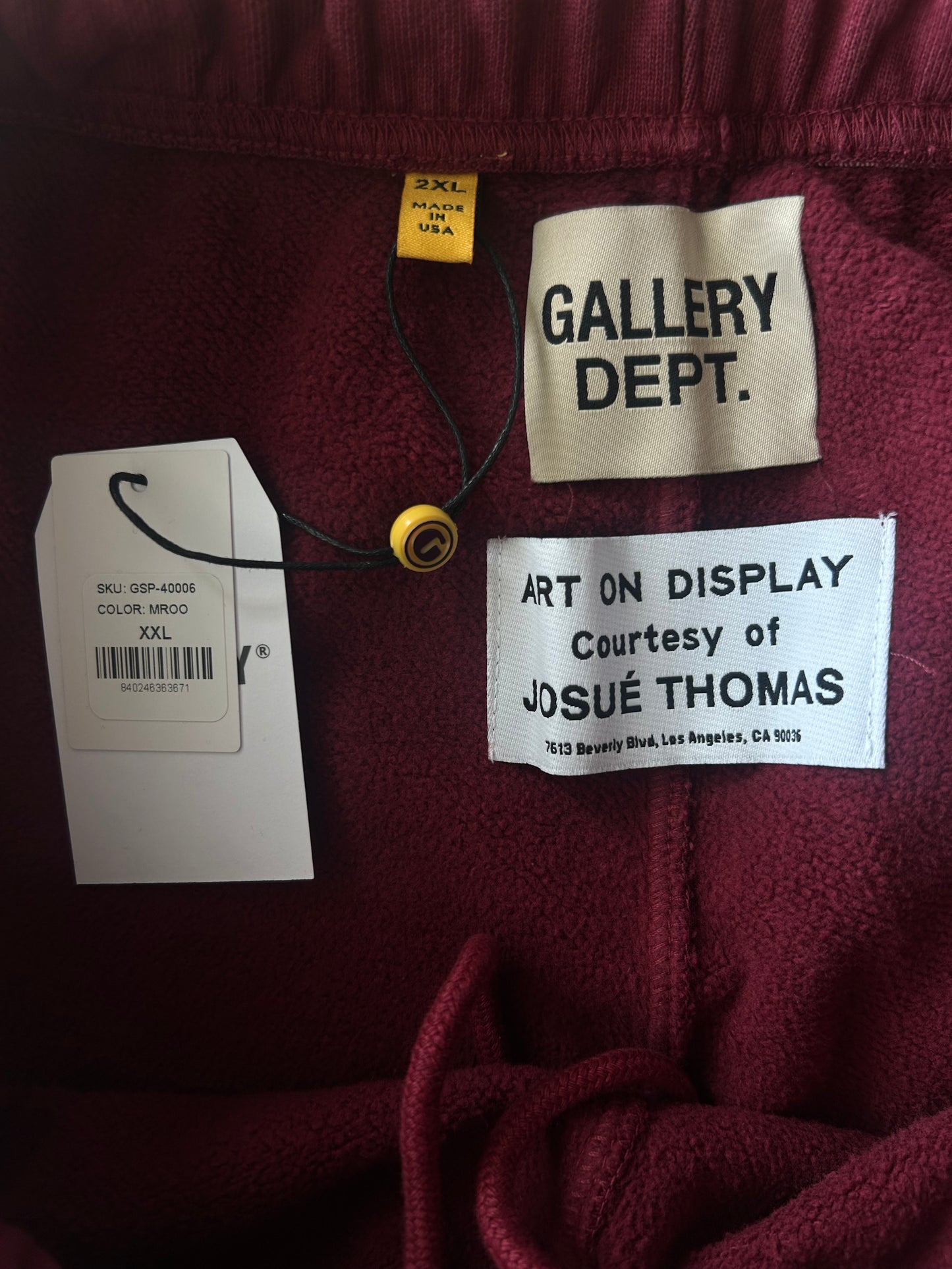 Gallery Dept Red & White Gym Logo Sweatpants