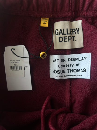 Gallery Dept Red & White Gym Logo Sweatpants