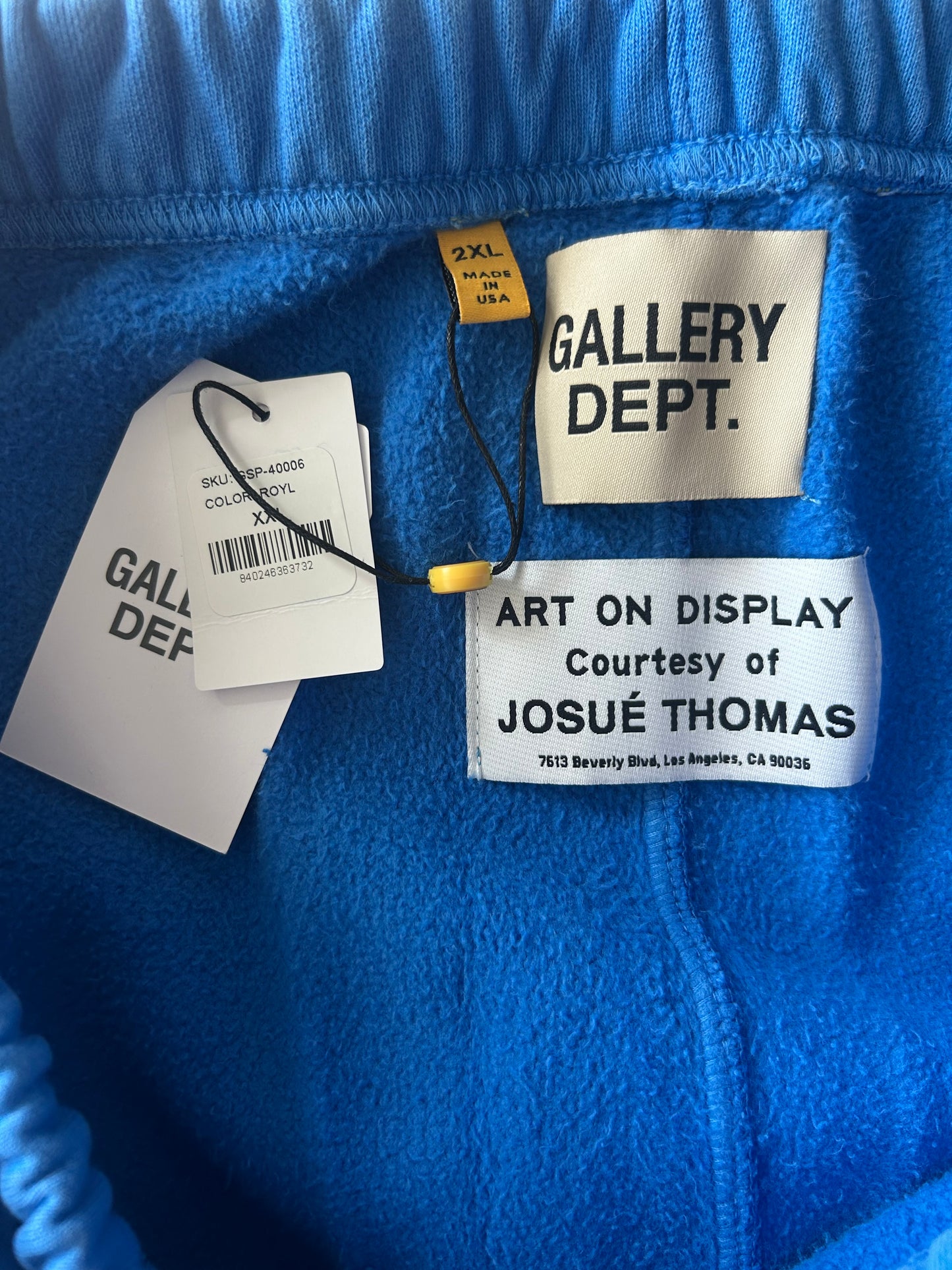 Gallery Dept Blue & Black Gym Logo Sweatpants