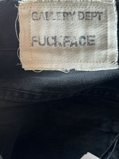 Gallery Dept Black F**k Face Distressed Jeans