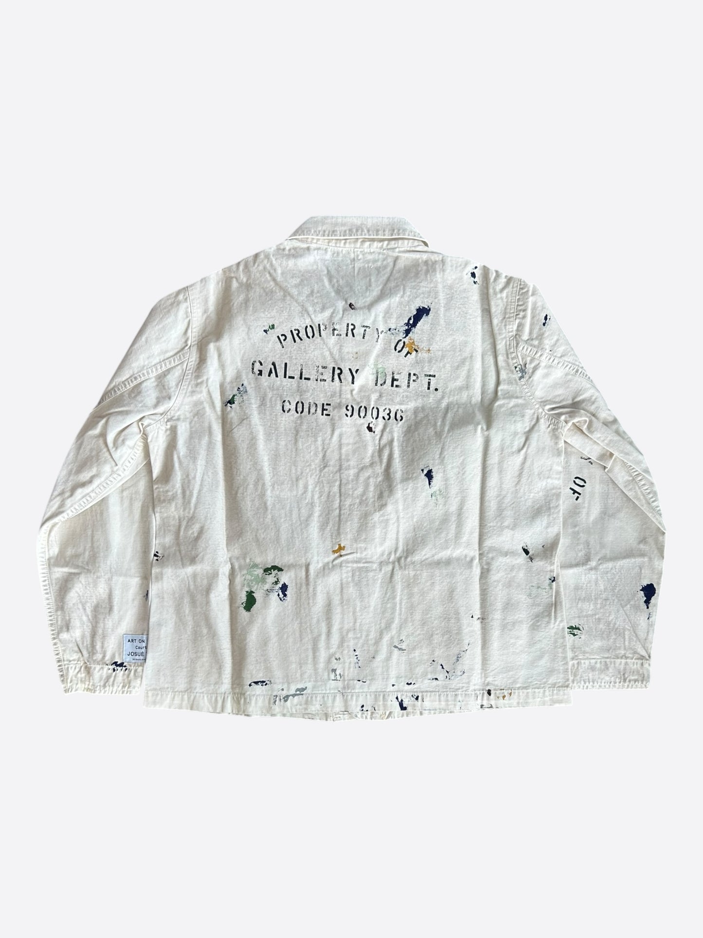 Gallery Dept Beige EP Paint Splatter Chore Jacket
