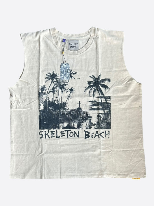 Gallery Dept Archival White Skeleton Beach Sleeveless T-Shirt