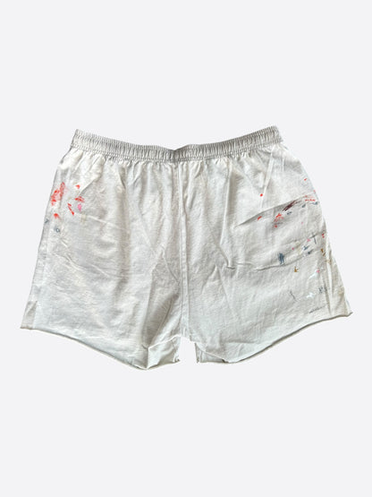 Gallery Dept White Paint Splatter Logo Insomnia Shorts