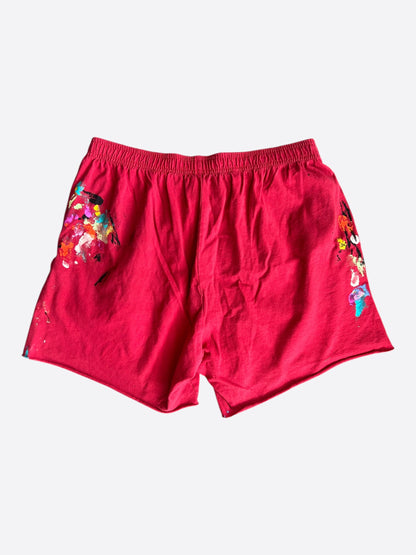 Gallery Dept Red Paint Splatter Logo Insomnia Shorts