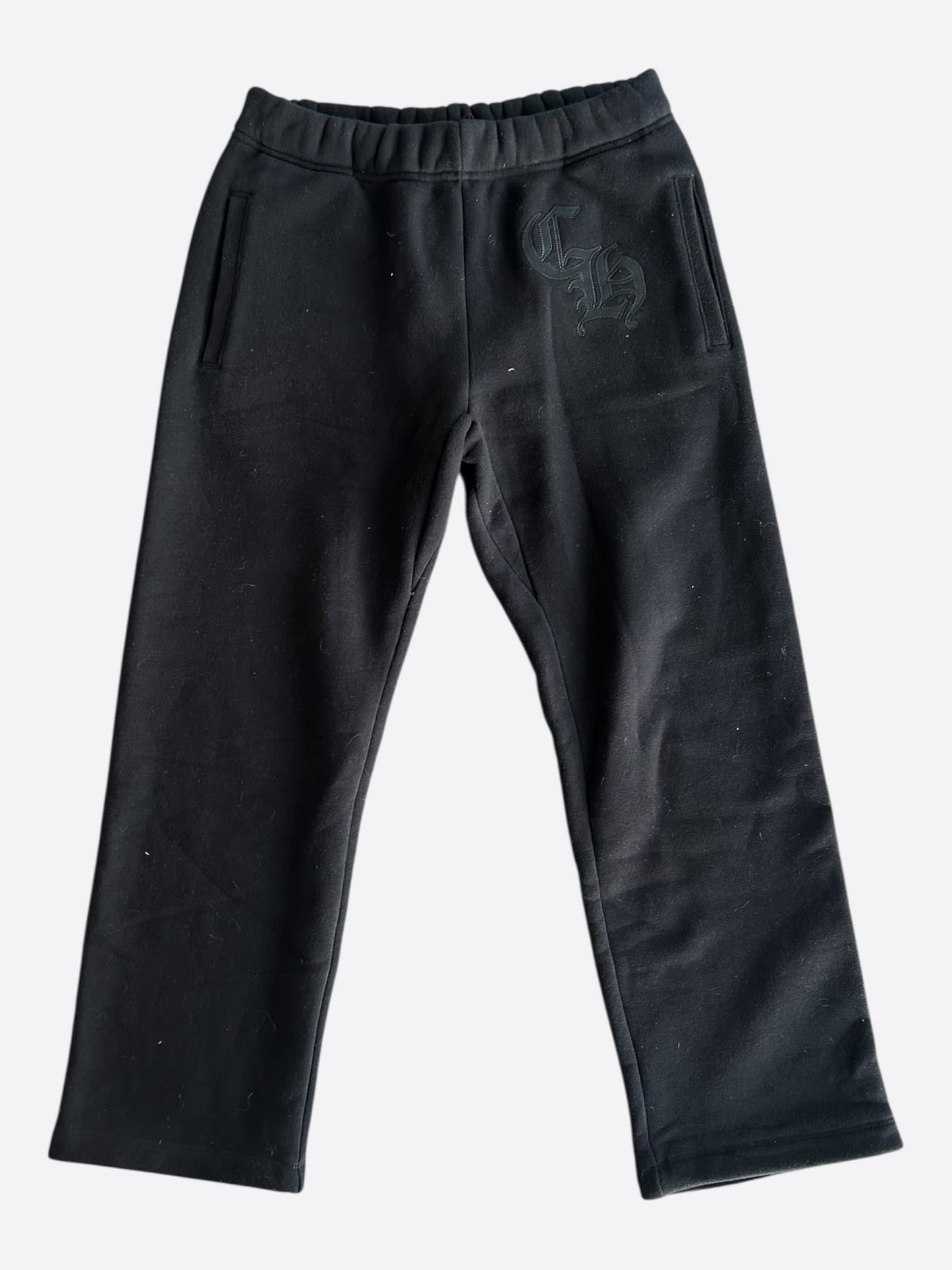 Chrome Hearts Black CH Logo Embroidered Sweatpants
