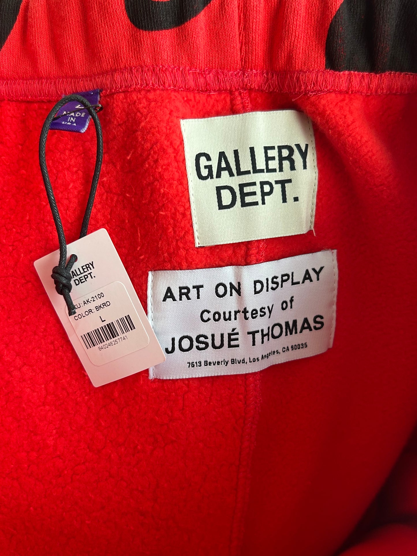 Gallery Dept Red & Black Flame Sweatpants