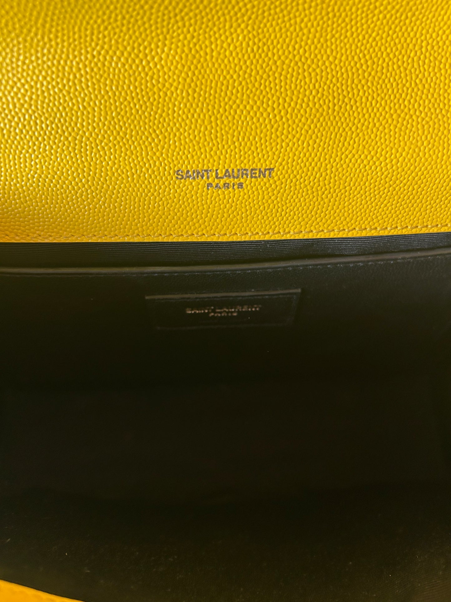 Saint Laurent Yellow Leather Envelope Chain Bag