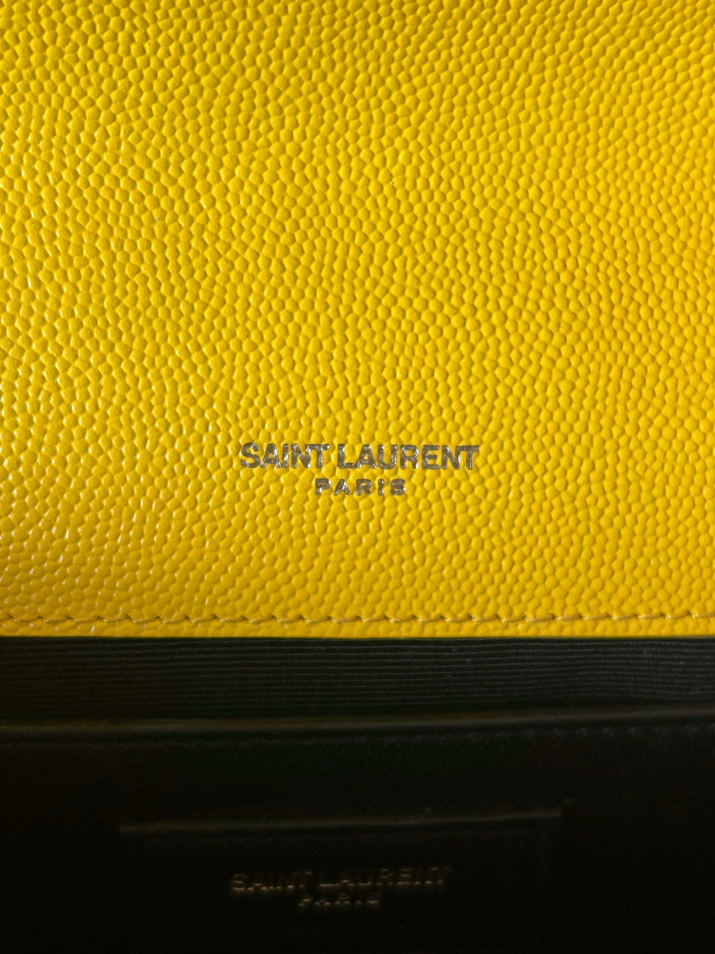 Saint Laurent Yellow Leather Envelope Chain Bag