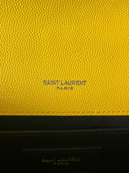 Saint Laurent Yellow Leather Envelope Chain Bag