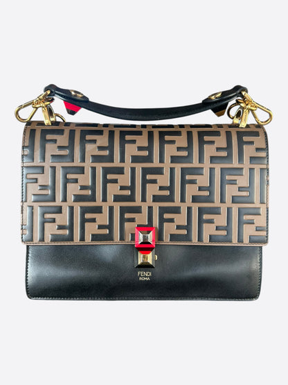 Fendi Brown Embossed FF Monogram 1974 Bag