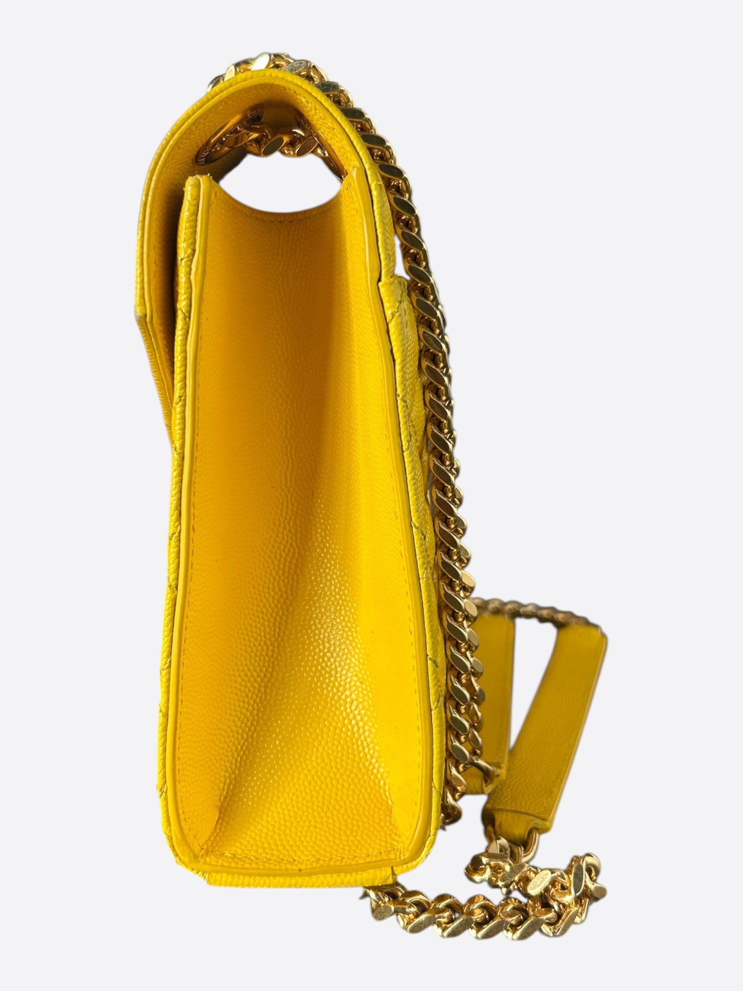 Saint Laurent Yellow Leather Envelope Chain Bag