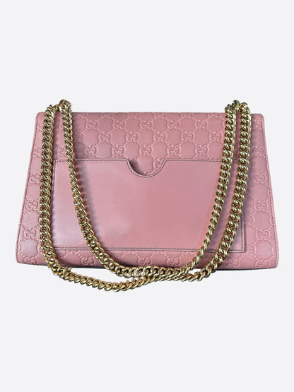 Gucci Pink Embossed GG Monogram Medium Shoulder Bag