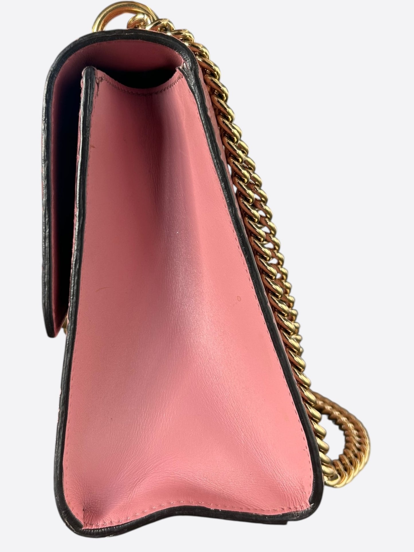Gucci Pink Embossed GG Monogram Medium Shoulder Bag