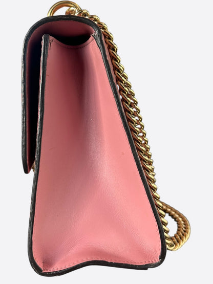 Gucci Pink Embossed GG Monogram Medium Shoulder Bag