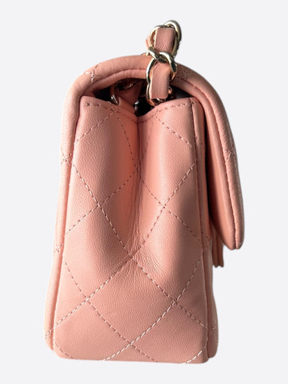 Chanel Pink Quilted Lambskin Small Flap Bag