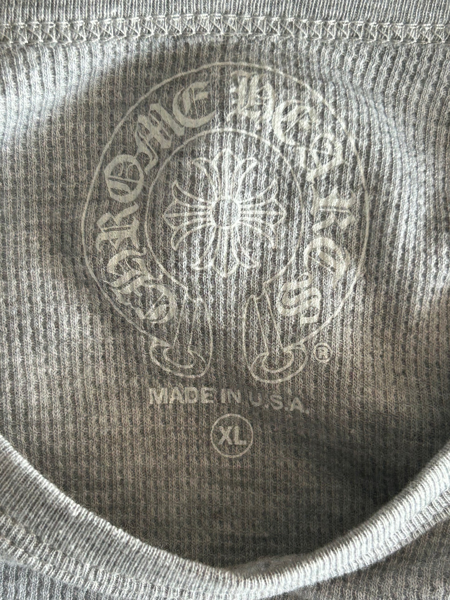 Chrome Hearts Grey & Black Thermal Longsleeve T-Shirt