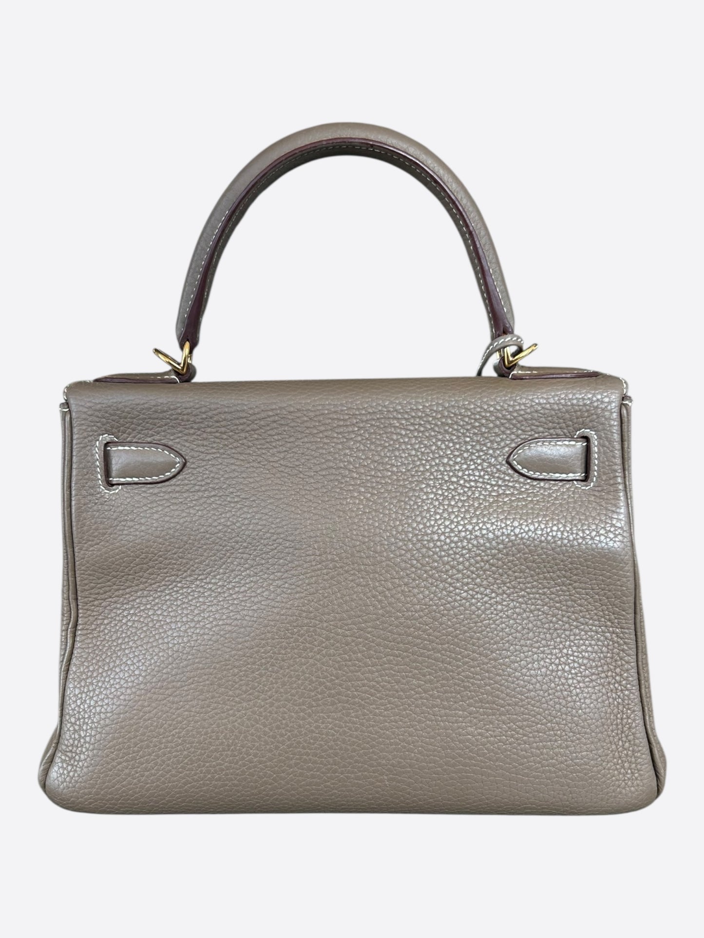 Hermes Etoupe Togo & Gold Hardware Kelly 28