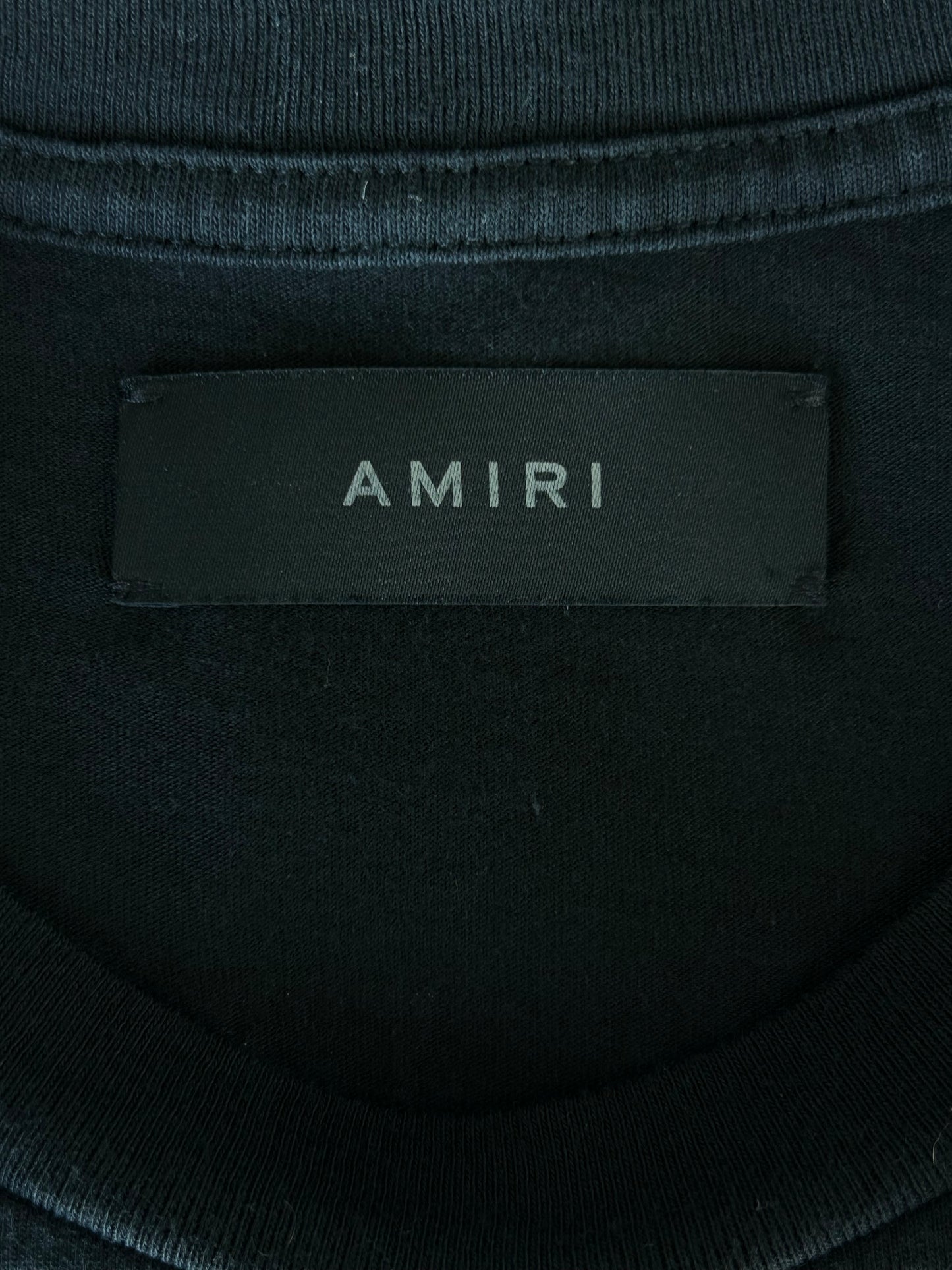 Amiri Black & White Stick Poke Logo T-Shirt