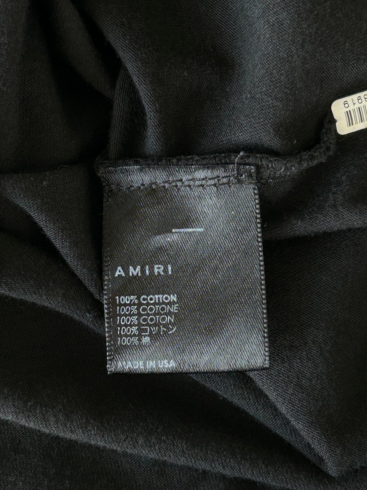 Amiri Black & White Stick Poke Logo T-Shirt